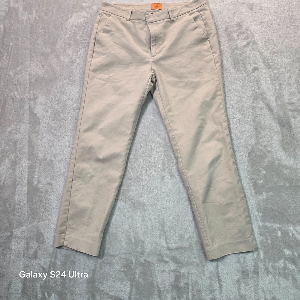 Mary Crafts Chino Pants Mens Medium Beige Relaxed Fit Slash Pockets Straight Leg